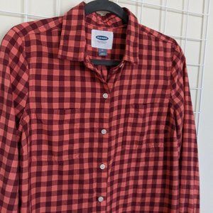 Old Navy Monotone Plaid Button Down Shirt
